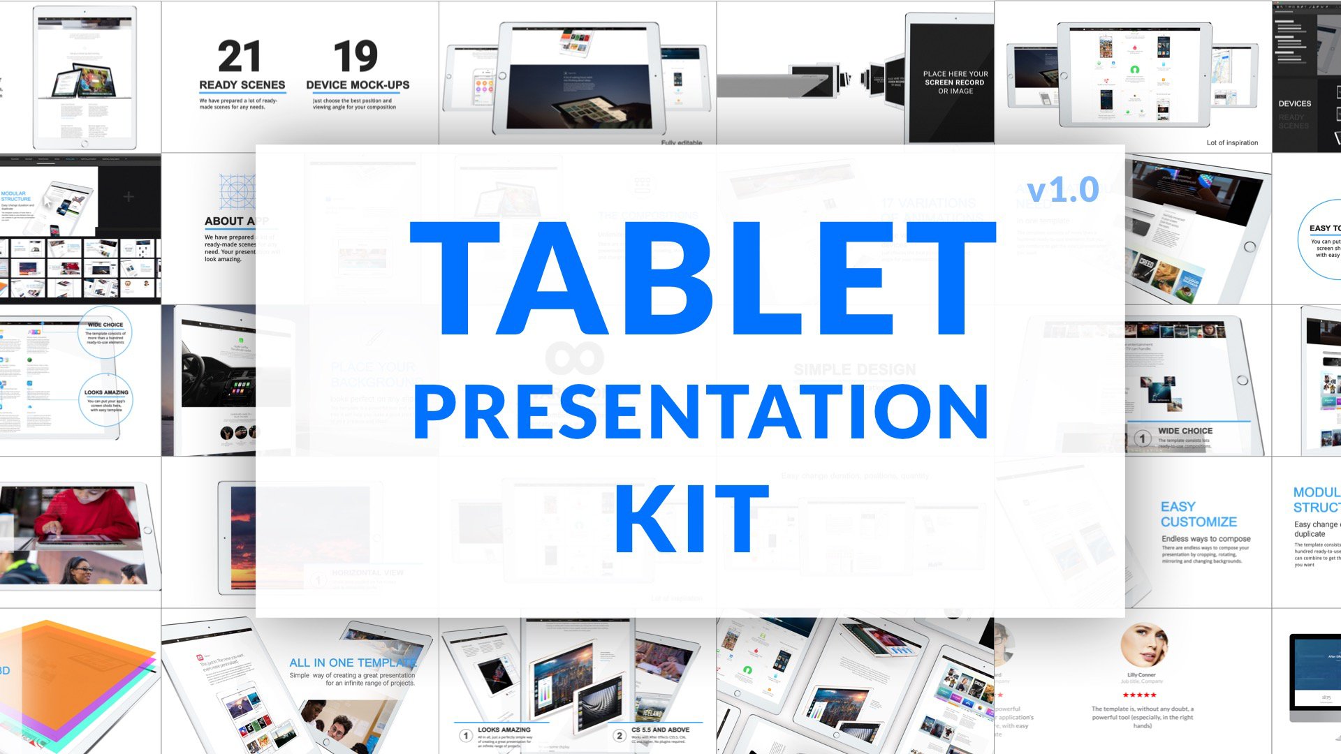 COVER iPad Video Presentation Kit After Effects Template