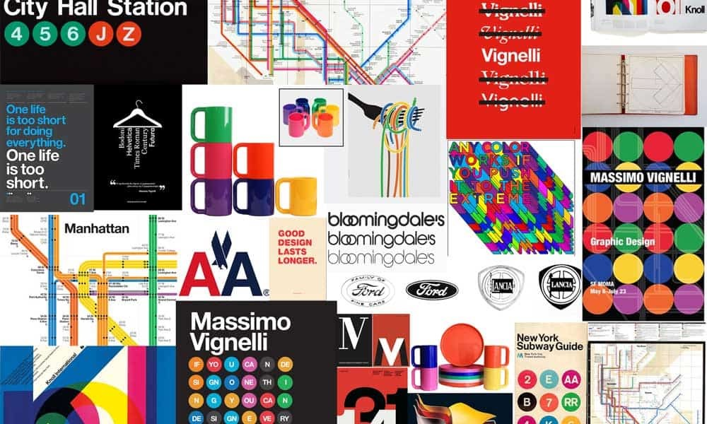 compilation of massimo vignelli poster, advertisement and subway map designs | padstyle.com