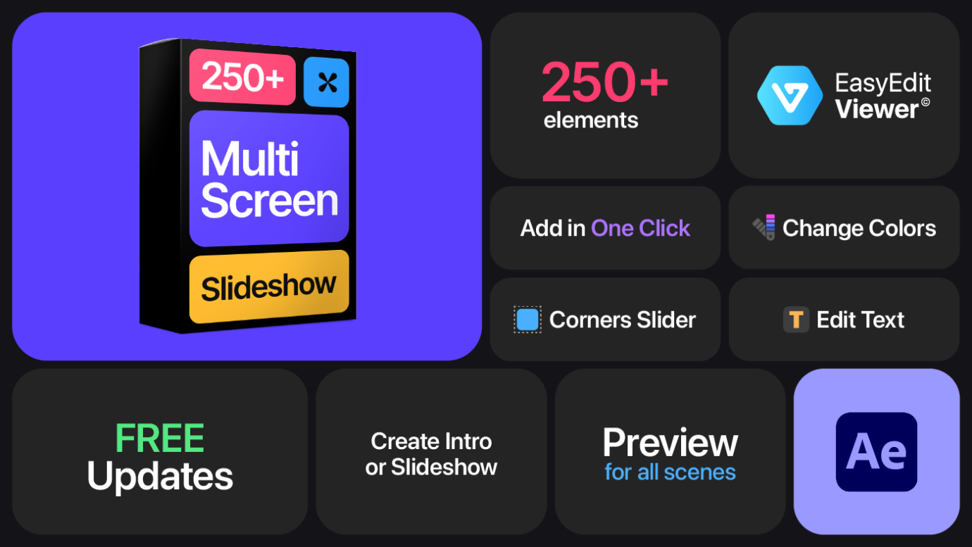 Multiscren Slideshow Pack After Effects